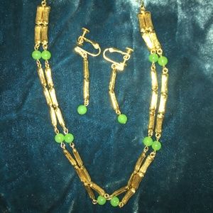 Choker Necklace with Matching Earrings